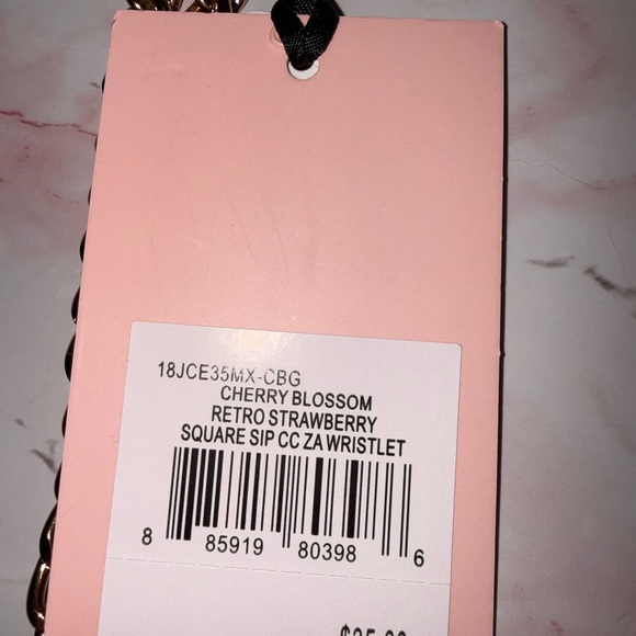 Juicy Couture (2) RETRO Strawberry Mini CC Zip Around Wallets with Gold Chain - Picture 9 of 9